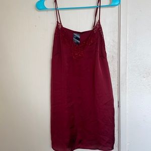 Dark Red H&M silk dress slip